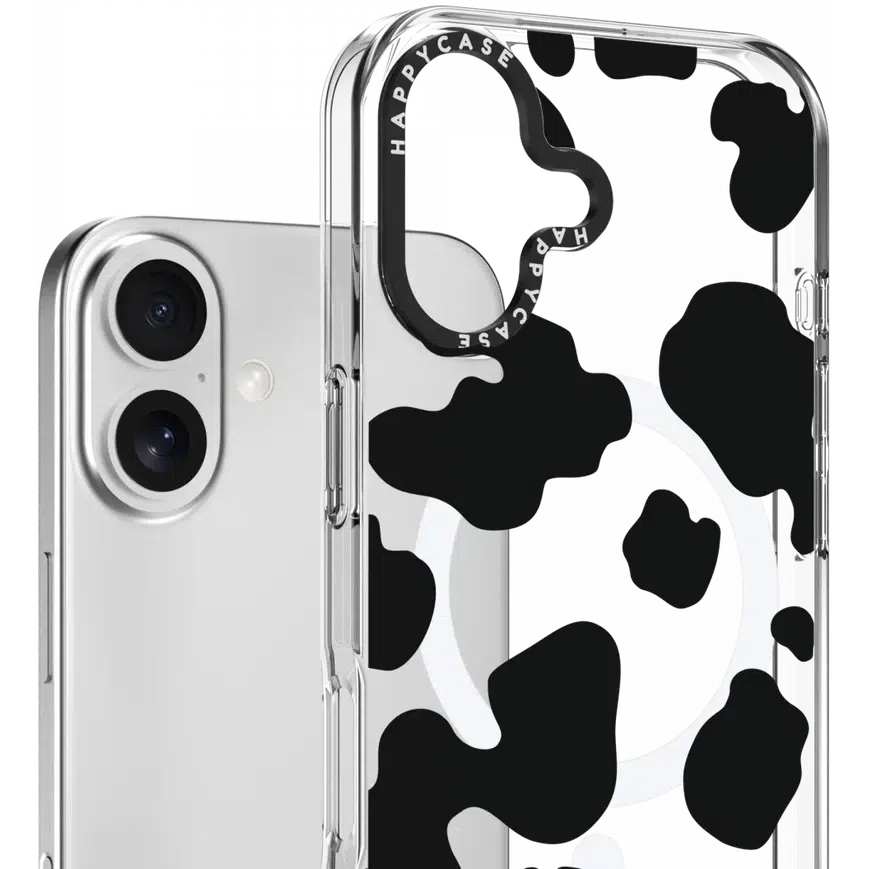 HappyCase Joy Apple iPhone 16 Hoesje MagSafe Back Cover Spotty Cow