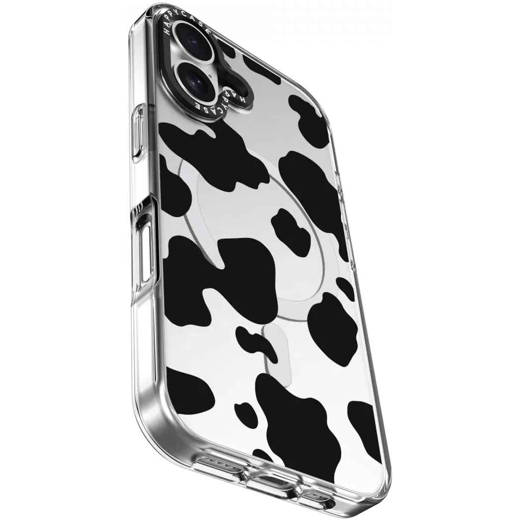 HappyCase Joy Apple iPhone 16 Hoesje MagSafe Back Cover Spotty Cow