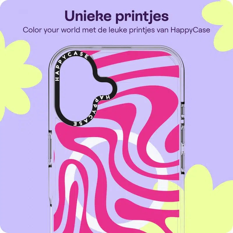 HappyCase Joy Apple iPhone 16 Plus Hoesje MagSafe Back Cover Wavy Swirl