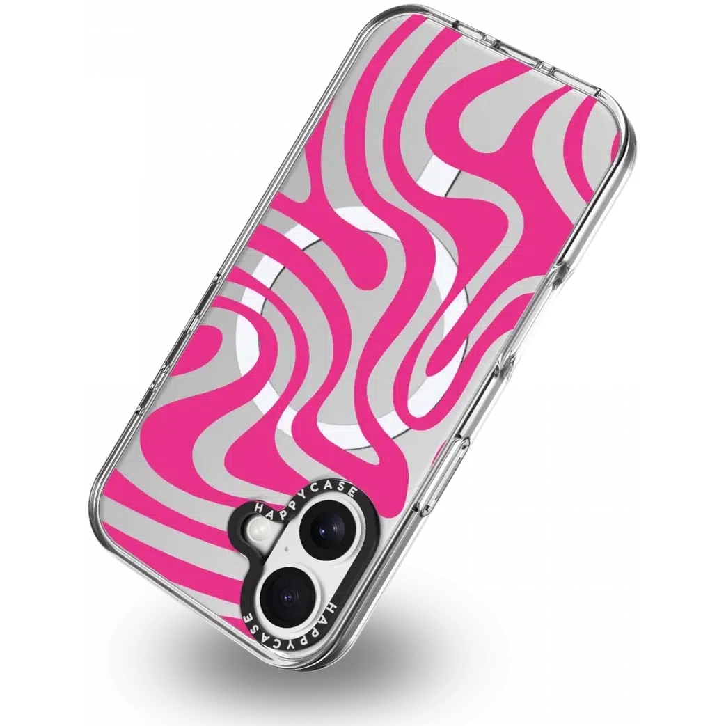 HappyCase Joy Apple iPhone 16 Hoesje MagSafe Back Cover Wavy Swirl