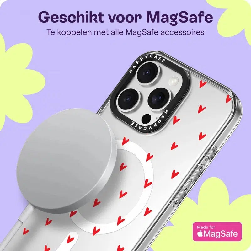 HappyCase Joy Apple iPhone 16 Pro Max Hoesje MagSafe Back Cover Love Hearts