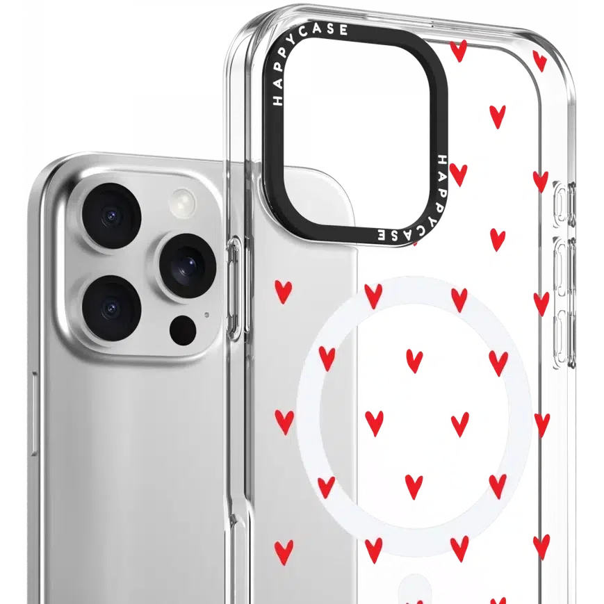 HappyCase Joy Apple iPhone 16 Pro Hoesje MagSafe Back Cover Love Hearts