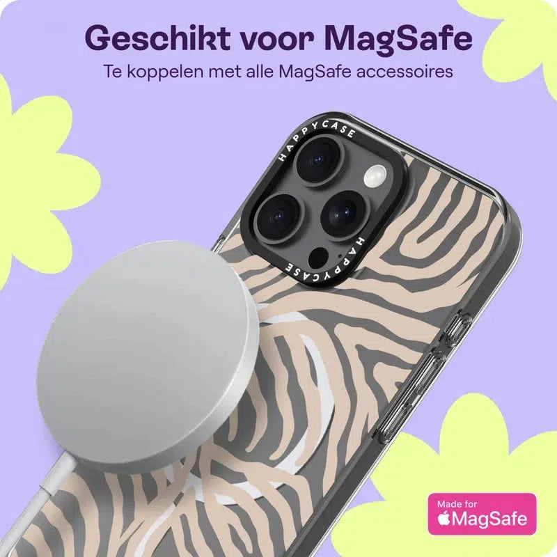 Apple iPhone 16 Pro Hoesje MagSafe Back Cover Safari Tiger