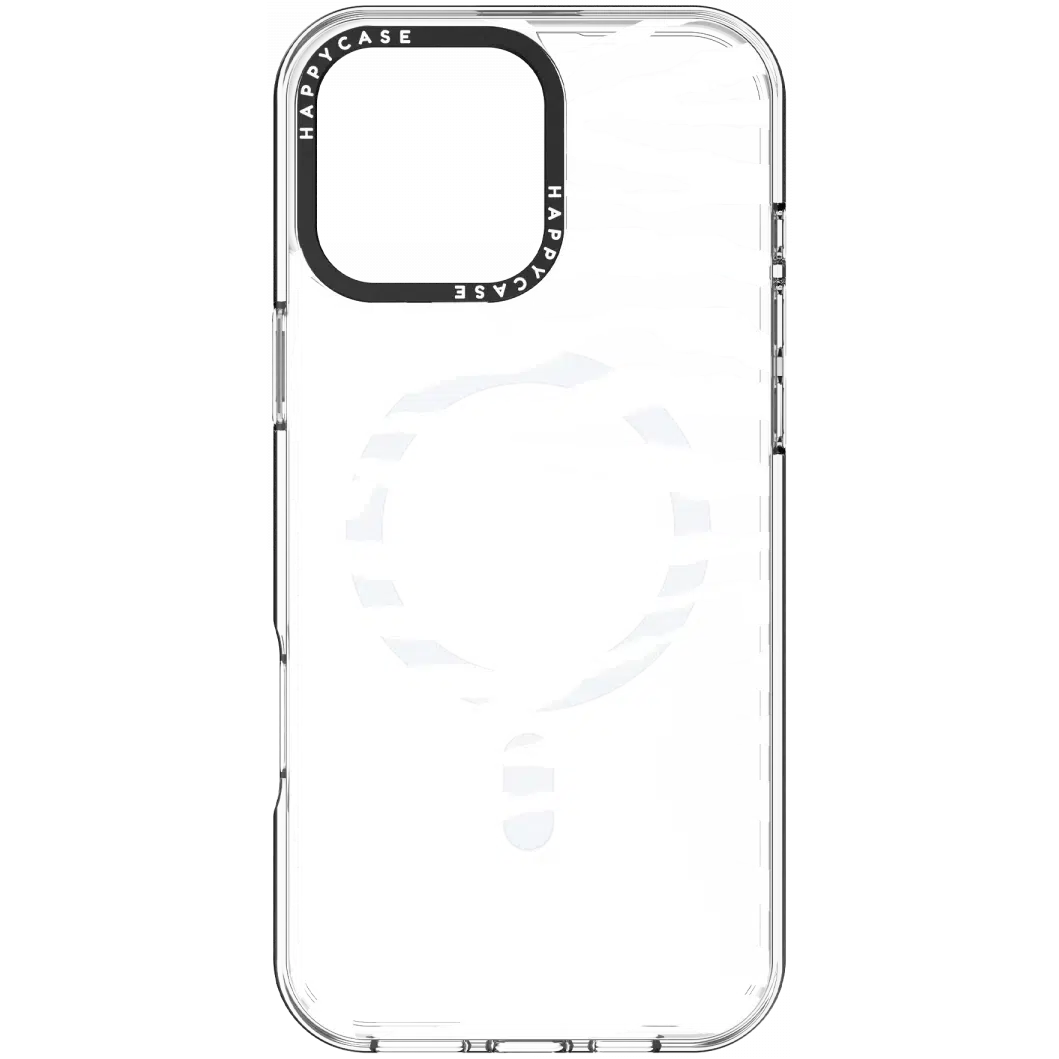 HappyCase Joy Apple iPhone 16 Pro Max Hoesje MagSafe Back Cover Silver Zebra