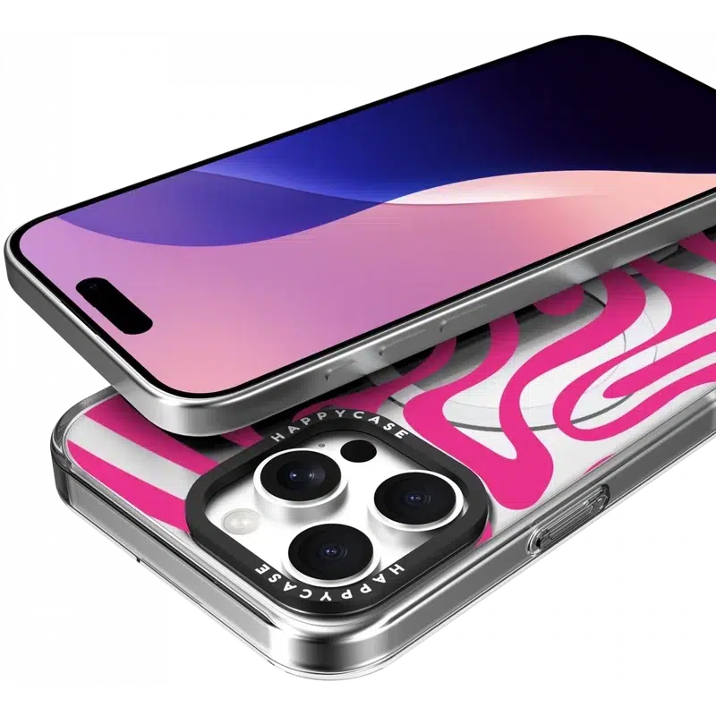 Apple iPhone 16 Pro Hoesje MagSafe Back Cover Wavy Swirl