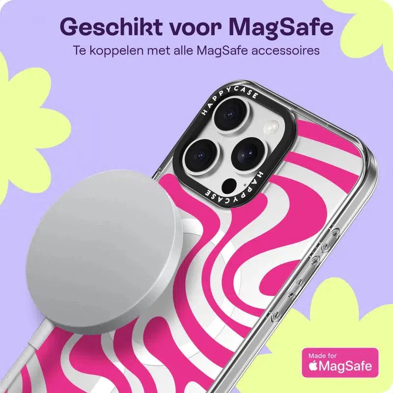 HappyCase Joy Apple iPhone 16 Pro Hoesje MagSafe Back Cover Wavy Swirl