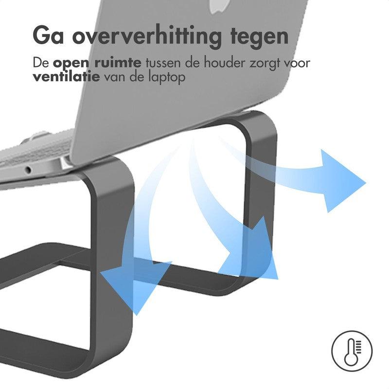 imoshion Aluminium Laptop Stand - Laptop standaard - Bureau - Universeel - Donkergrijs