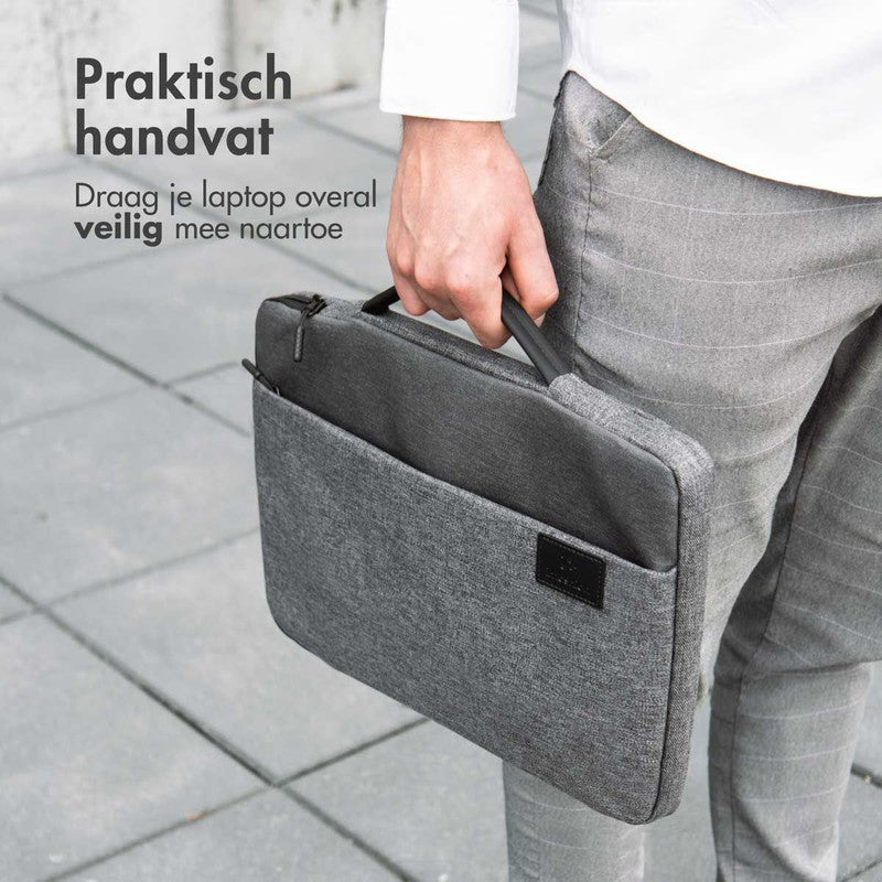 imoshion Laptop hoes 13-14 inch - Laptopsleeve met handvat - Grijs