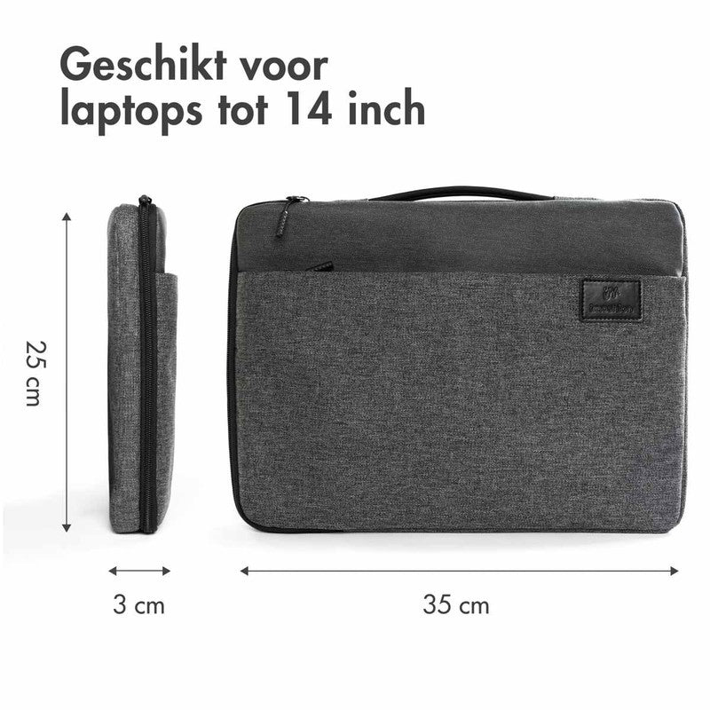 imoshion Laptop hoes 13-14 inch - Laptopsleeve met handvat - Grijs