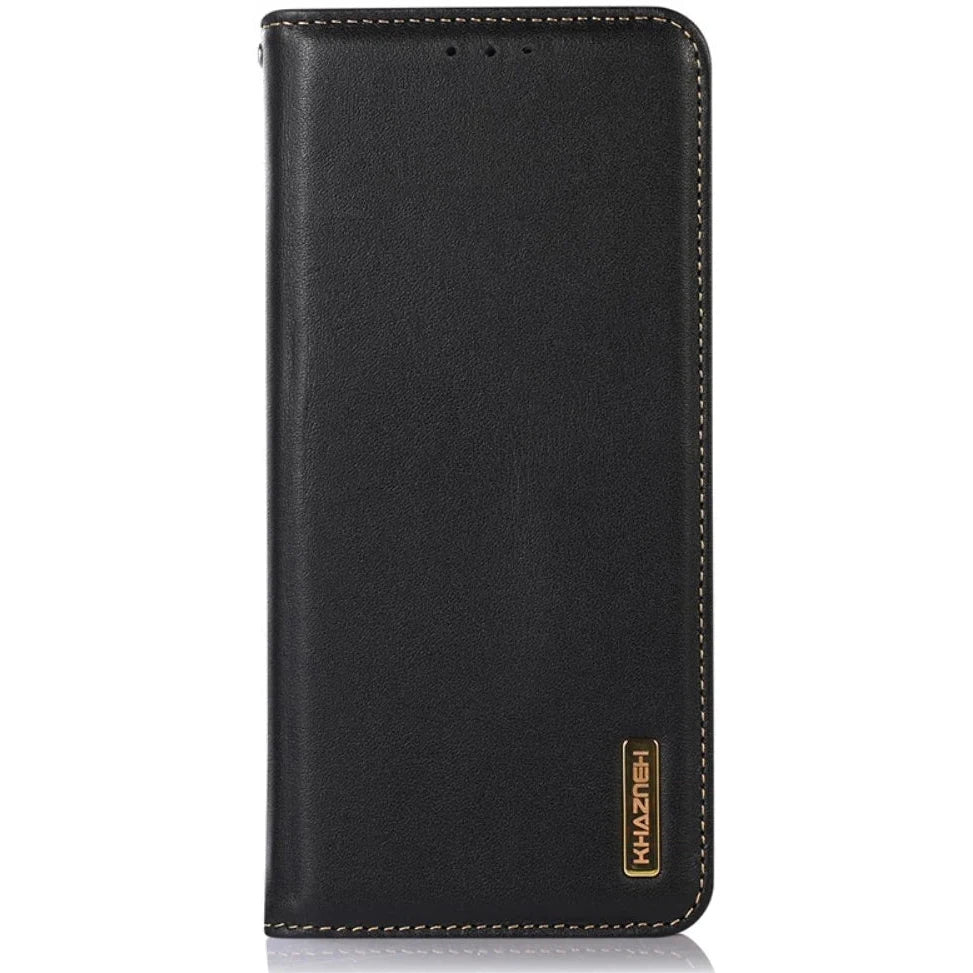 KHAZNEH Samsung Galaxy S24 Hoesje RFID Book Case Leer Zwart