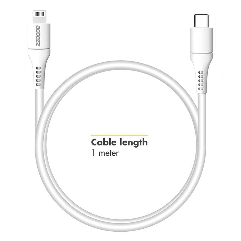 Lightning naar USB-C kabel - MFi certificering - 1 meter - Wit