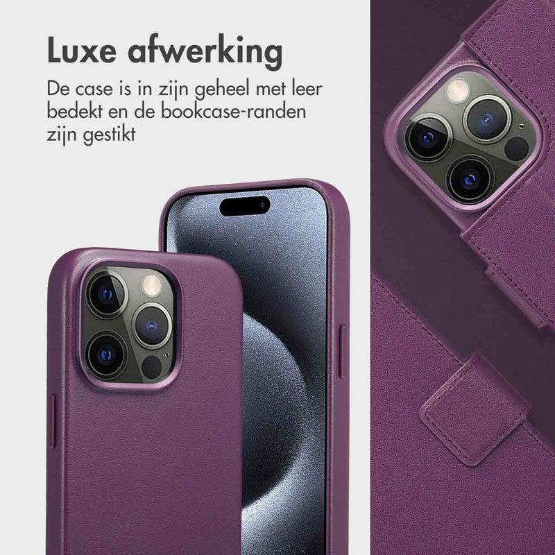 Luxe 2-in-1 Leren Bookcase met MagSafe - Heath Purple