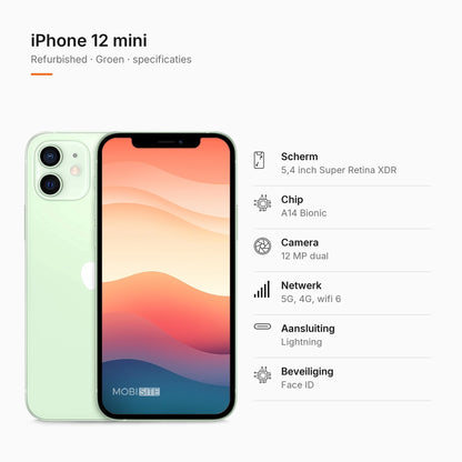 Refurbished iPhone 12 mini Groen, specificaties