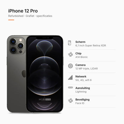 Refurbished iPhone 12 Pro Grafiet, specificaties