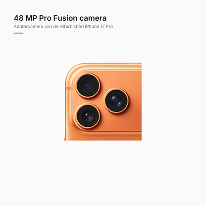 Refurbished iPhone 17 Pro Oranje, achtercamera
