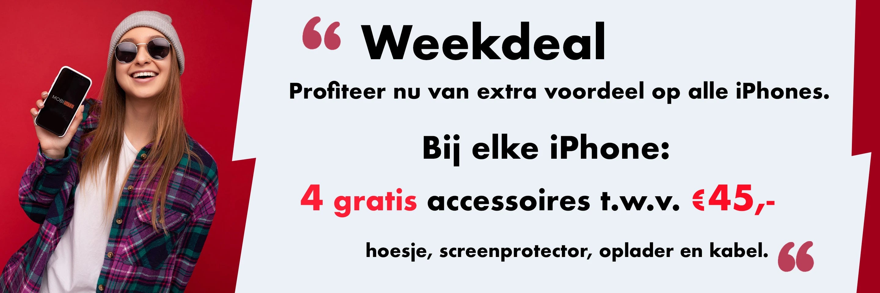 Weekdeal bij Mobisite: extra voordeel op refurbished iPhones, bij elke iPhone 4 gratis accessoires