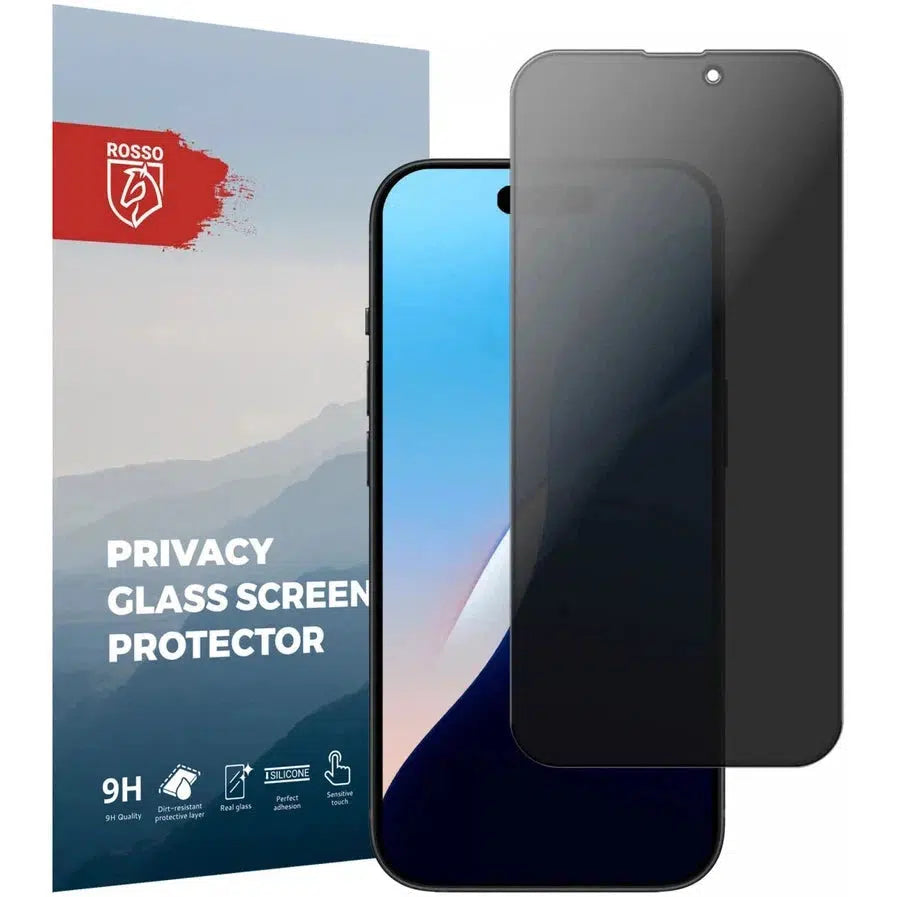 Rosso Apple iPhone 16 Pro 9H Tempered Glass Screen Protector Privacy