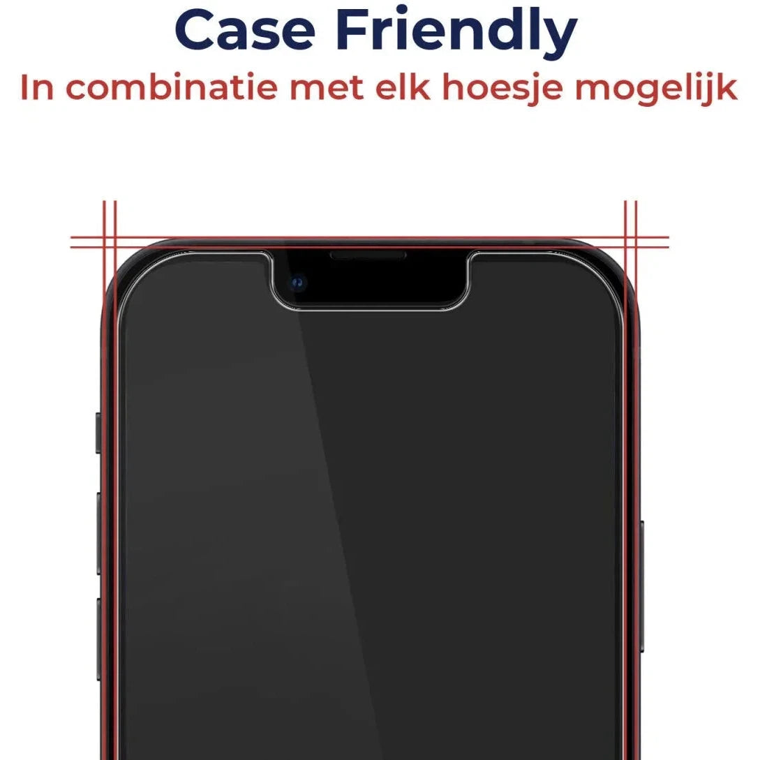 Rosso Apple iPhone 16 Privacy Glass met Installatietray