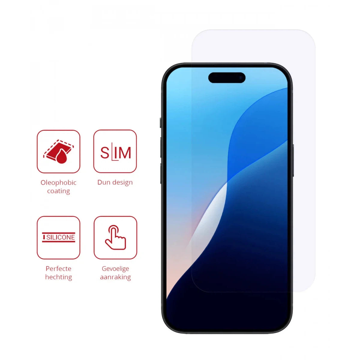 Rosso iPhone 16 Pro Max Screen Protector Case Friendly Folie Duo Pack