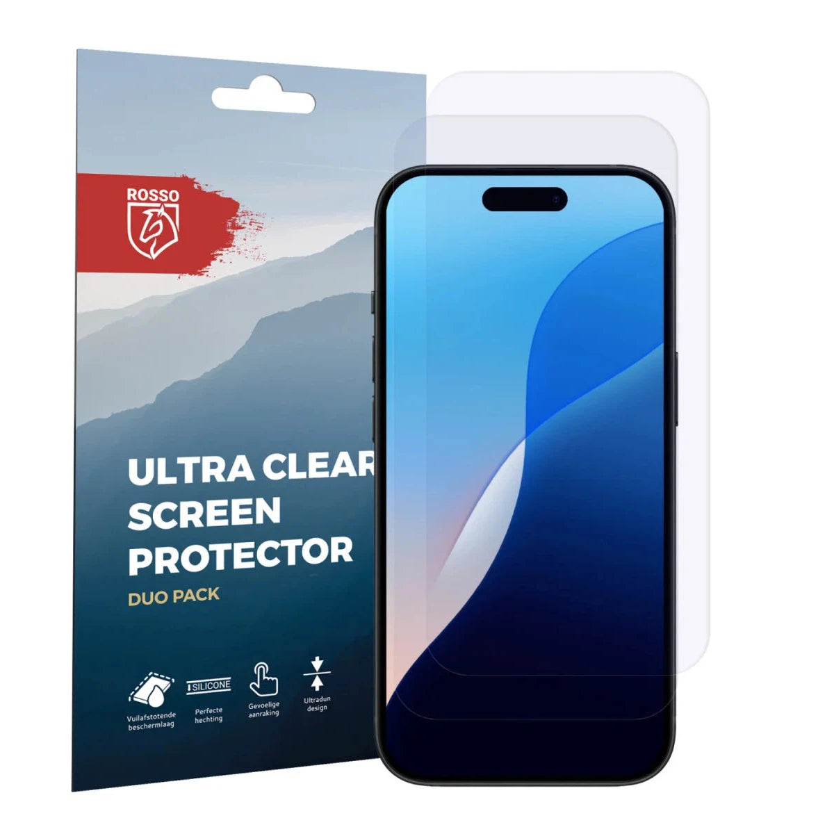 Rosso iPhone 16 Pro Max Screen Protector Case Friendly Folie Duo Pack