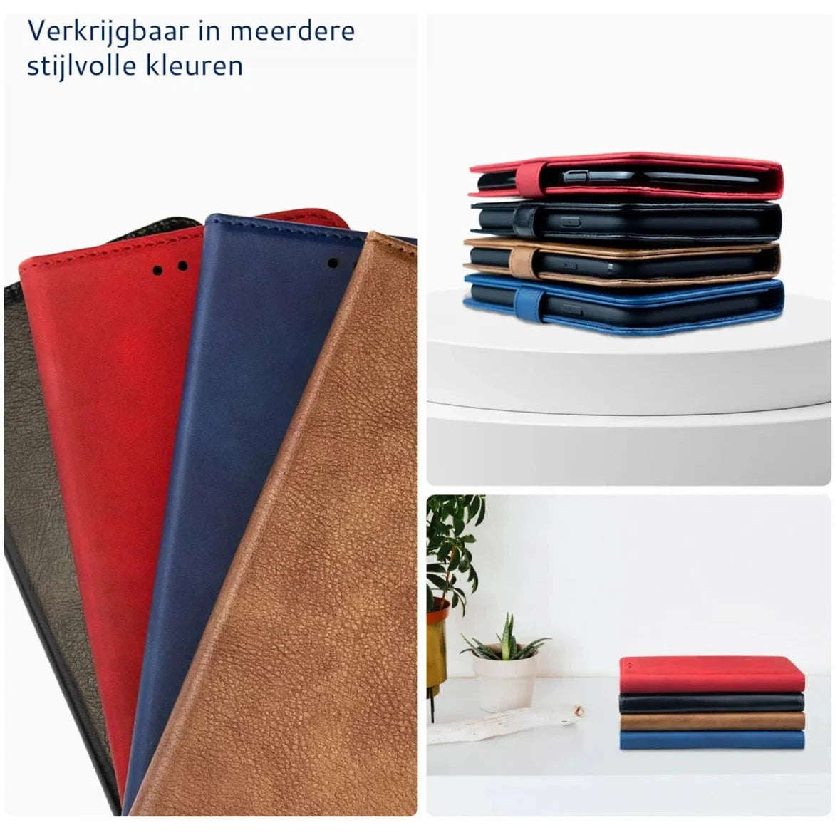 Rosso Element Apple iPhone 16 Pro Hoesje Book Case Wallet Blauw