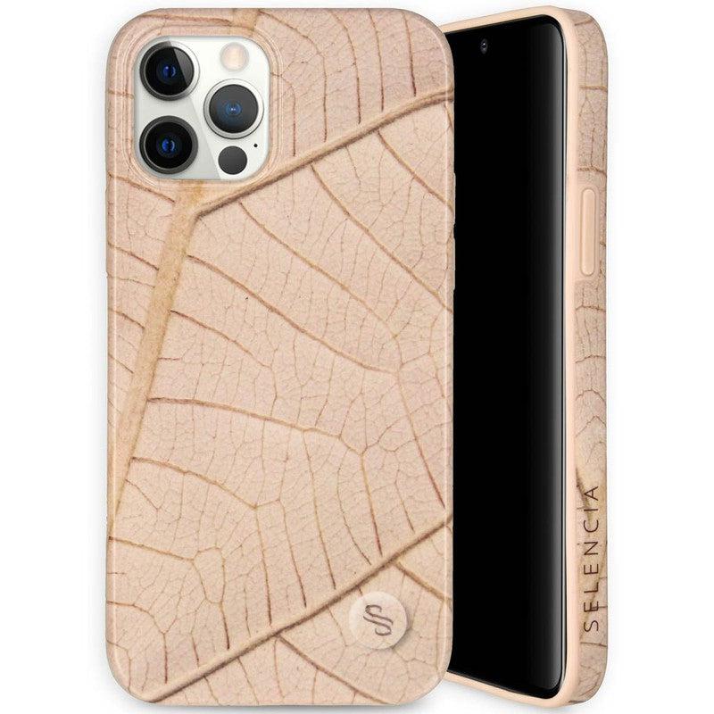 Selencia Aurora Fashion Backcover - Duurzaam hoesje - 100% gerecycled - Earth Leaf Beige