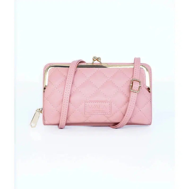 WALA AMSTERDAM® Julia Vegan Lederen Telefoontasje Crossbody - Roze