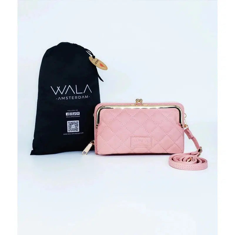 WALA AMSTERDAM® Julia Vegan Lederen Telefoontasje Crossbody - Roze