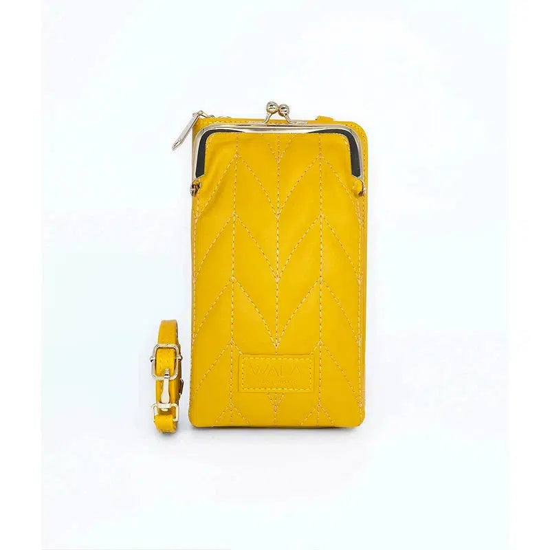 WALA AMSTERDAM® Vegan Lederen Telefoontasje Crossbody - Geel